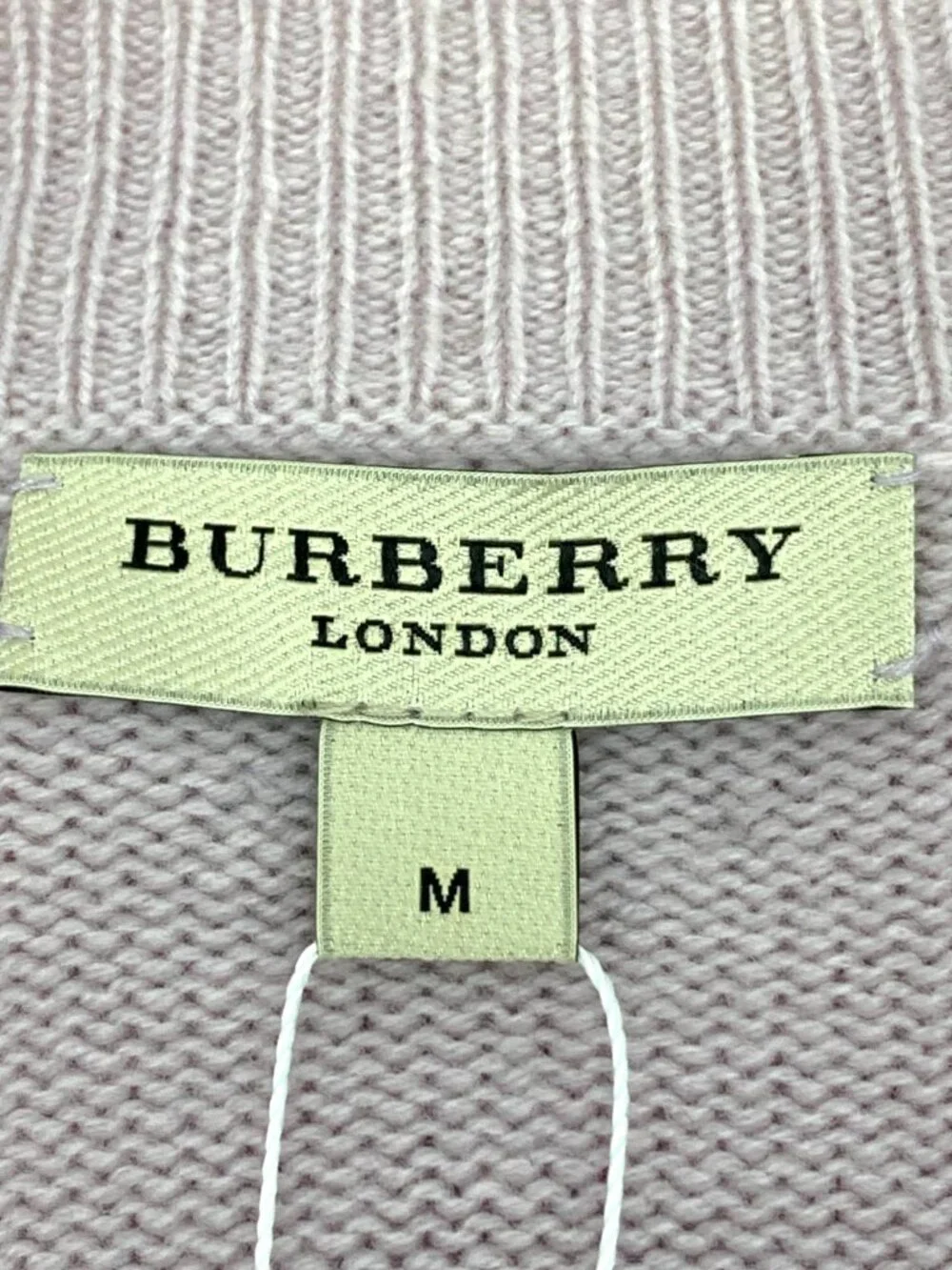 J30610 Burberry pink cashmere V-neck knitted cardigan jacket M size 95 new - Picture 6 of 8